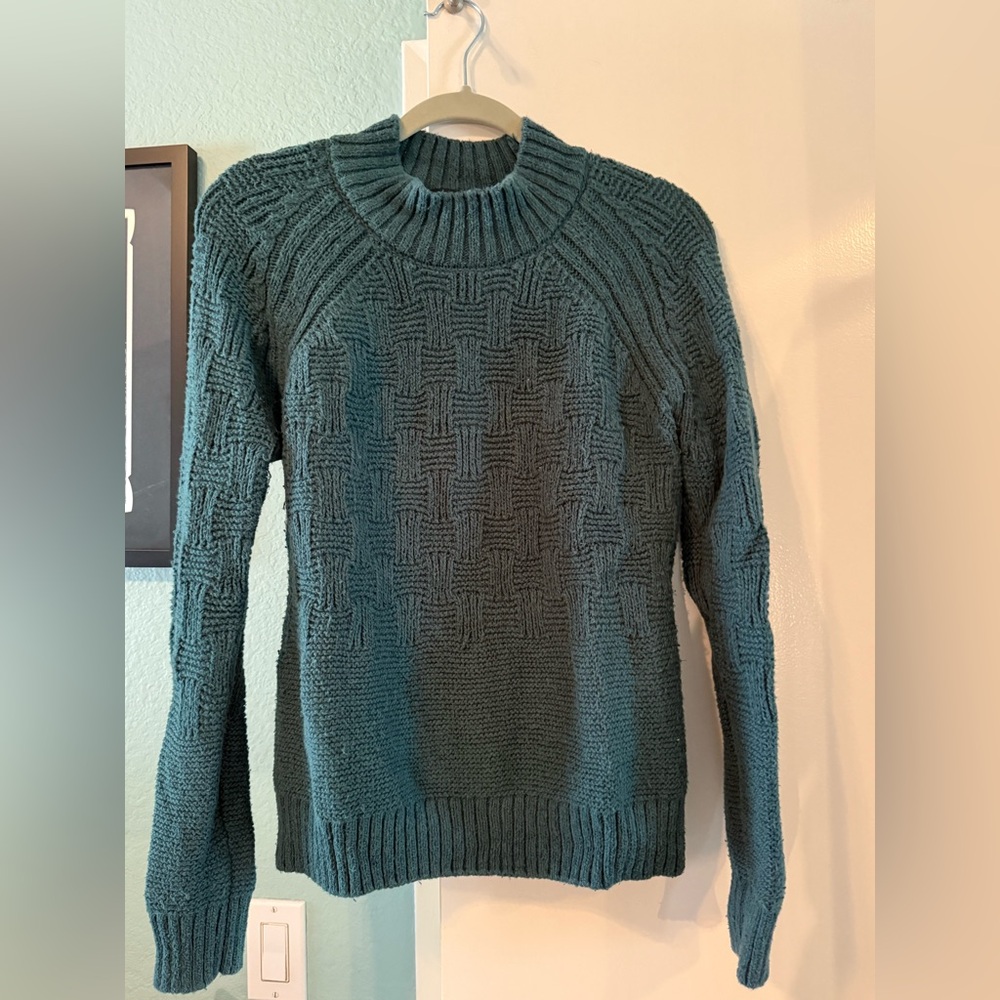 Prana Columbia Teal Knit Sweater